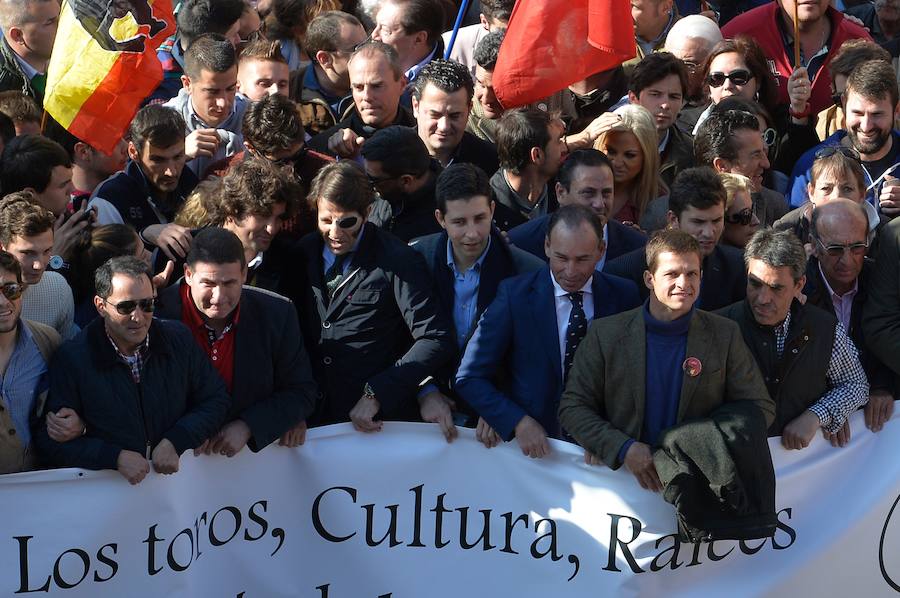 Manifestación pro taurina en Valencia