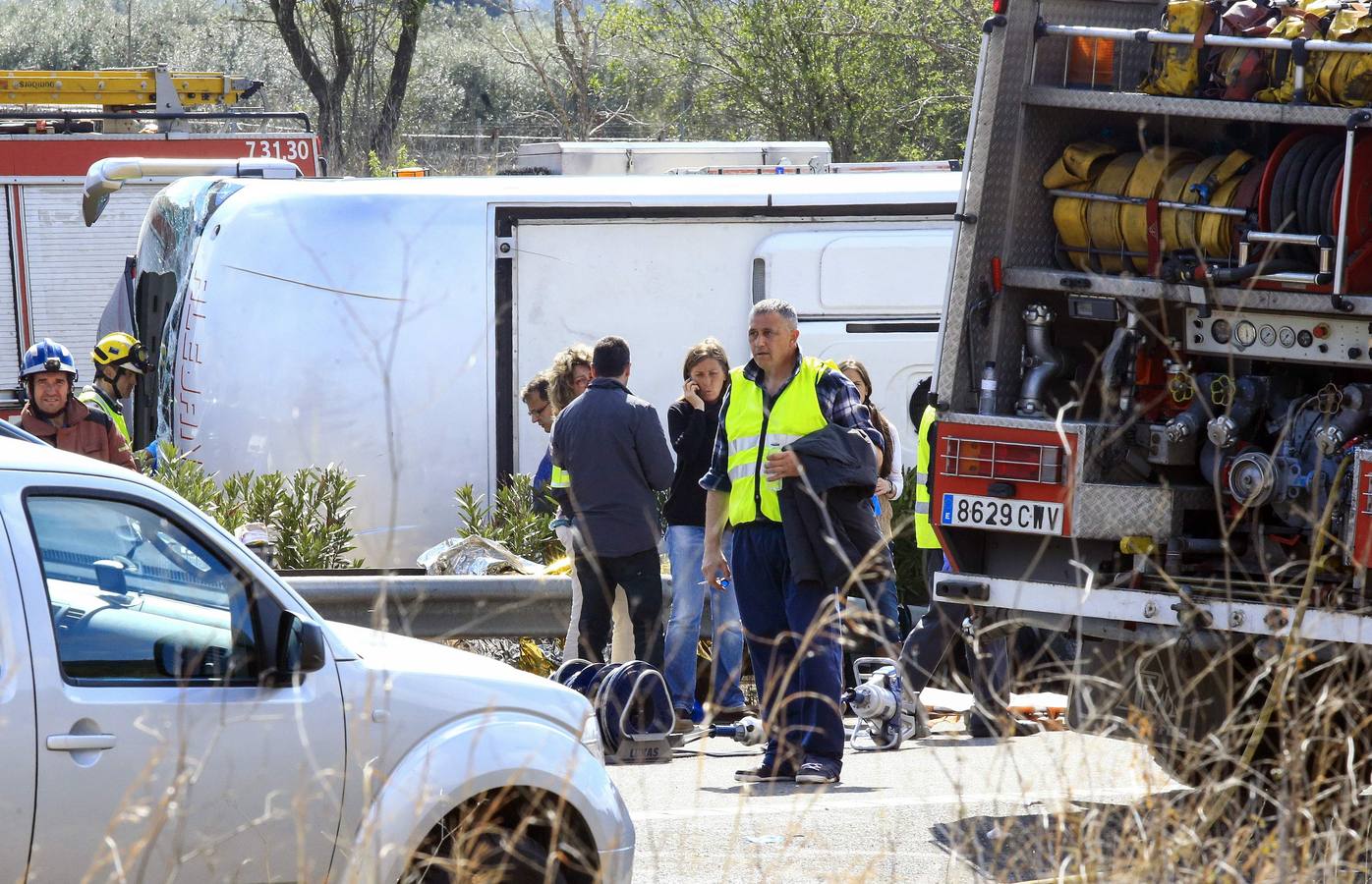 Catorce muertos en Tarragona en un accidente de un autobús que volvía de las Fallas