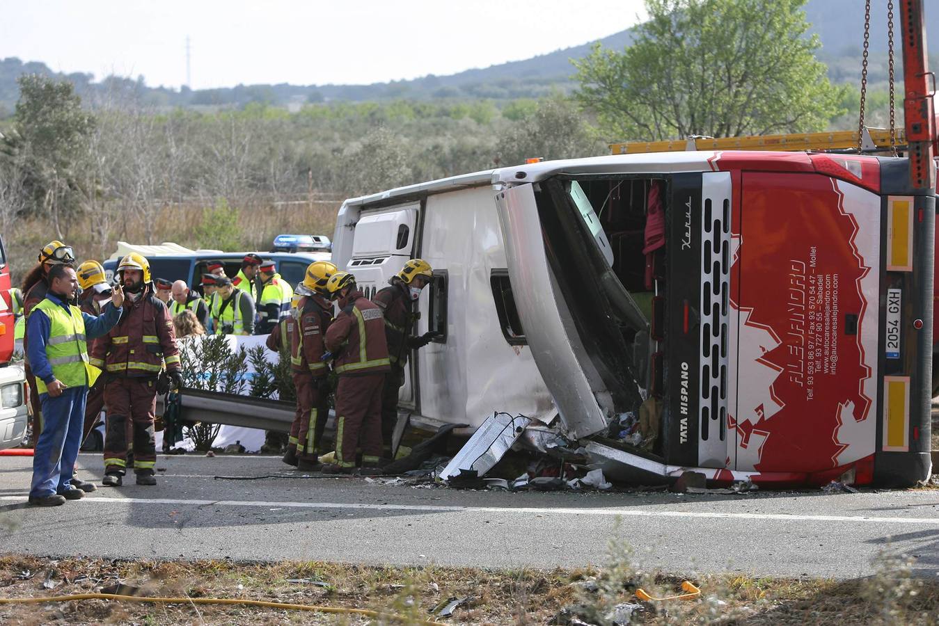 Catorce muertos en Tarragona en un accidente de un autobús que volvía de las Fallas