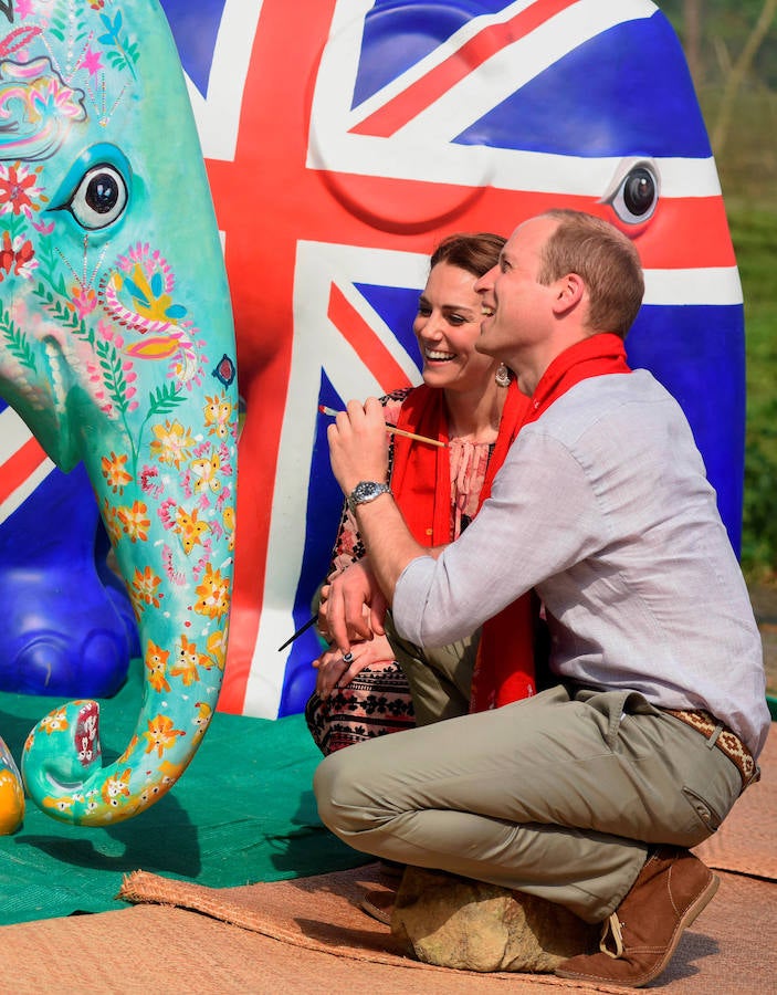 Los duques de Cambridge disfrutan de un safari en la India