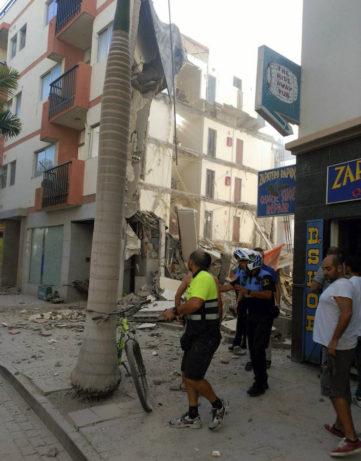 Derrumbe de un edificio en Tenerife