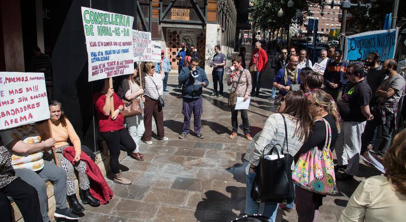 Concentración de trabajadores de Afema