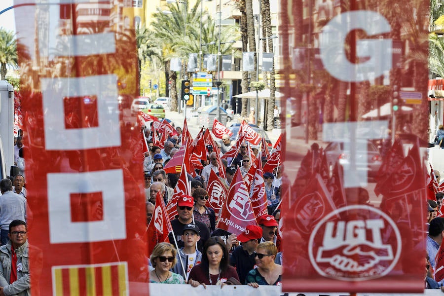 Manifestación del Día del Trabajo en Alicante