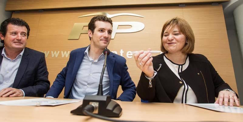 Pablo Casado asiste a la reunión del Comité de Campaña del PP de la provincia