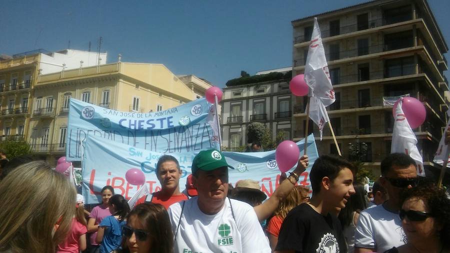 Manifestación por la libertad educativa en Valencia