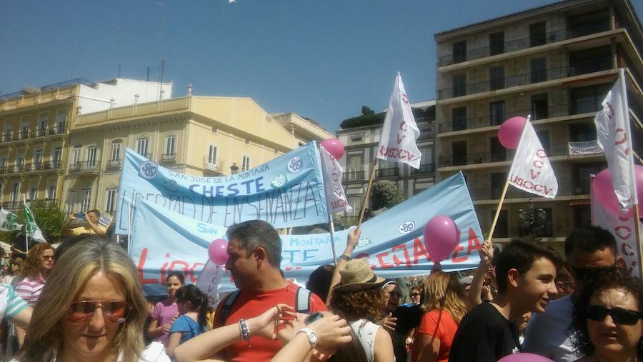 Manifestación por la libertad educativa en Valencia