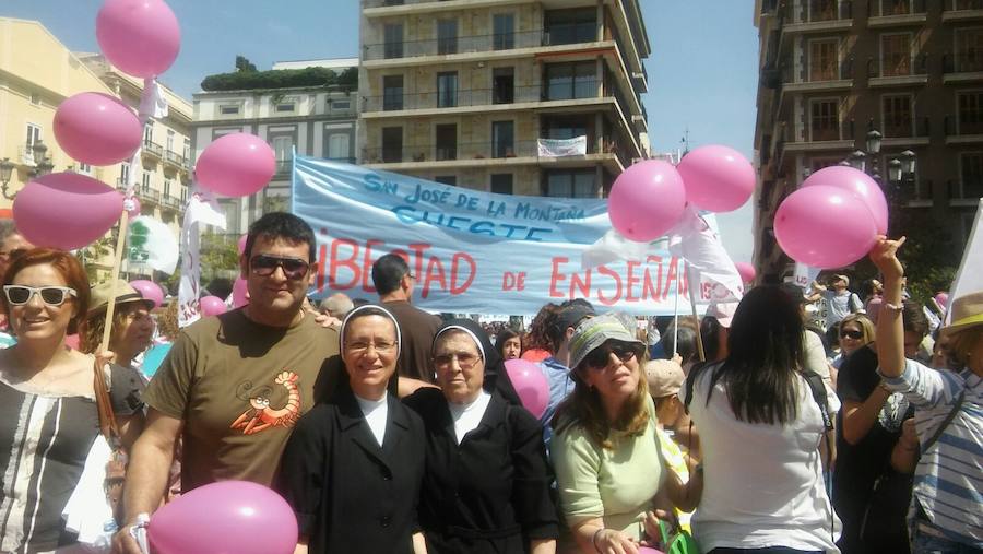 Manifestación por la libertad educativa en Valencia