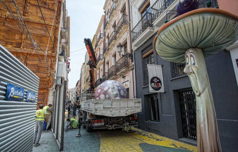 Retirada de las setas de la calle San Francisco