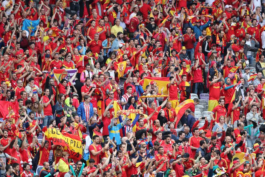 Fotos de la afición española en Francia