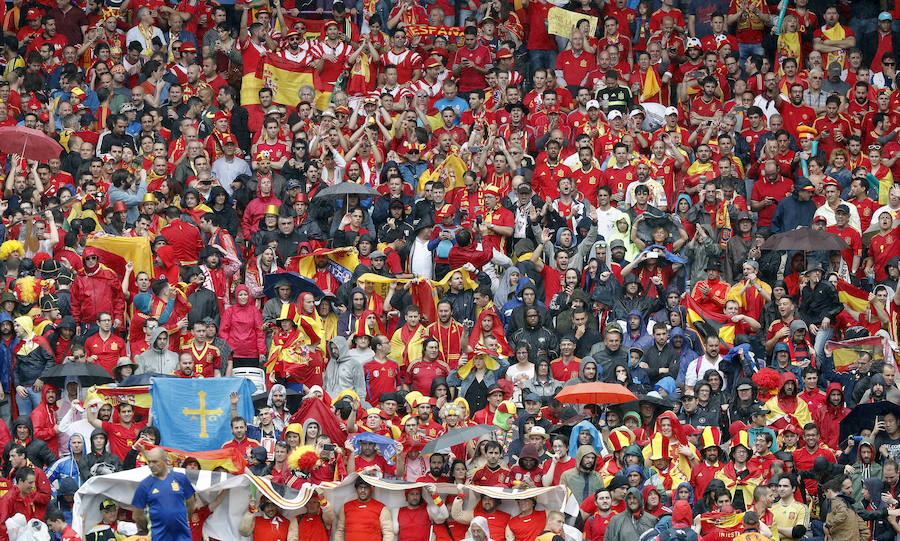 Fotos de la afición española en Francia