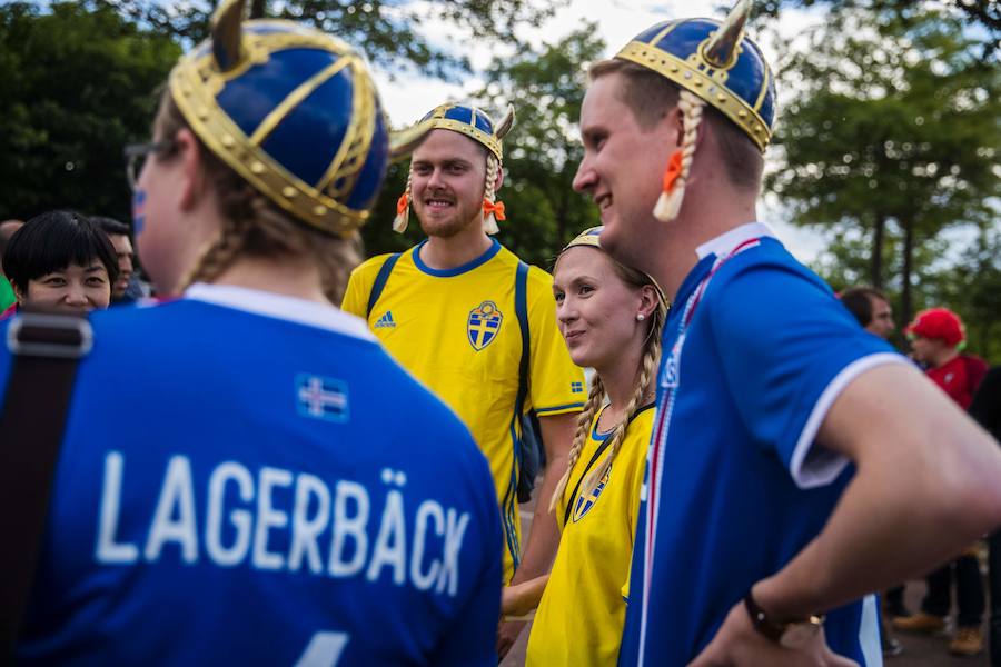 Las fotos de la afición de Portugal e Islandia