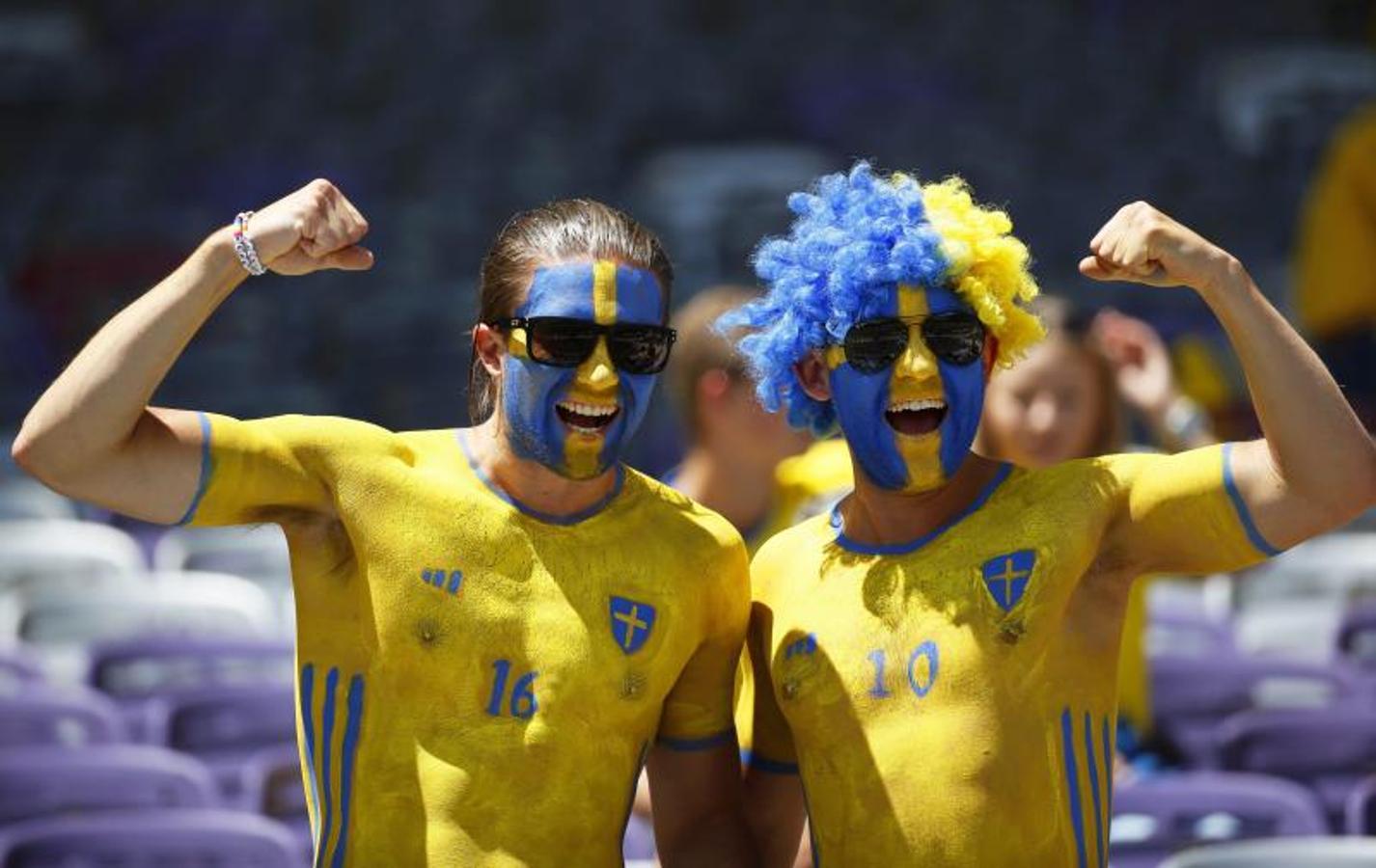 Fotos de las aficiones de Italia y Suecia de la Eurocopa 2016