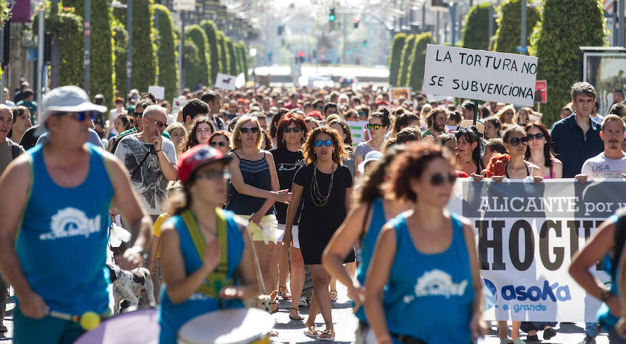 Manifestación antitaurina en Alicante