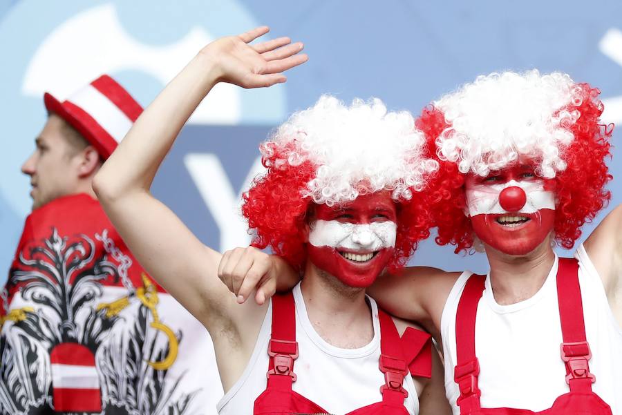 Las aficiones de Austria e Islandia preparadas para el encuentro