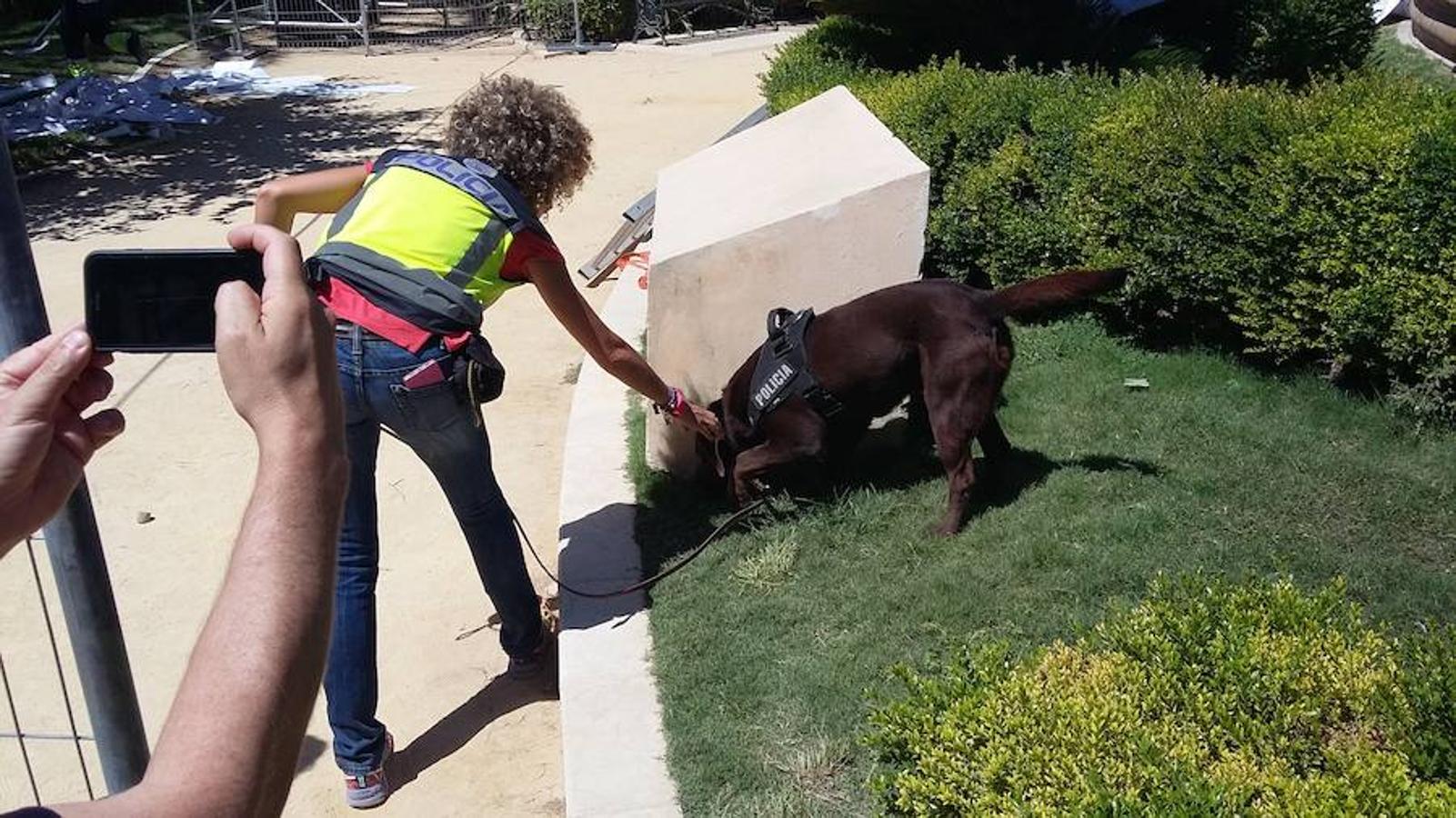 Máxima seguridad en la plaza de los Luceros