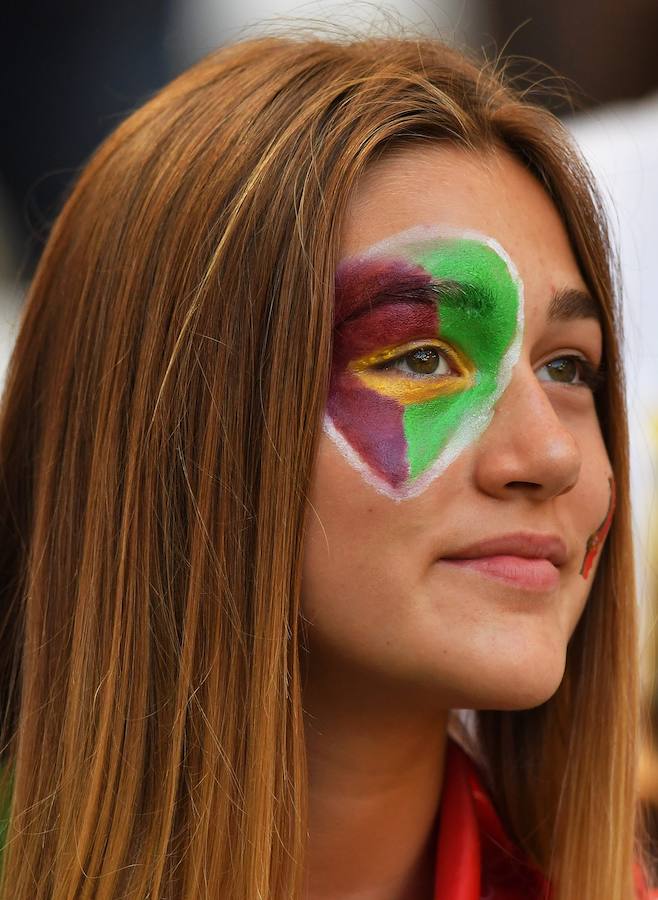 Fotos de los aficionados de Polonia y Portugal