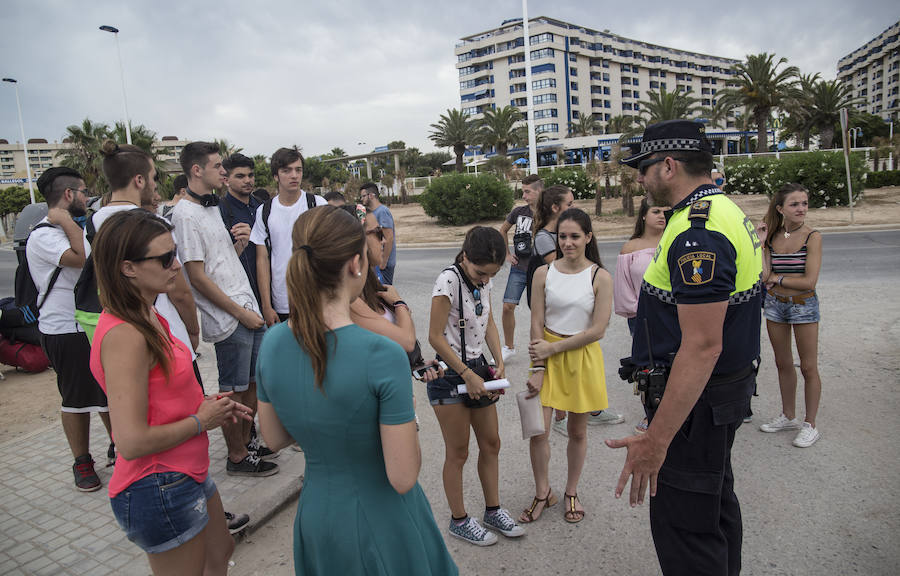 Fotos del montaje suspendido del festival Marenostrum