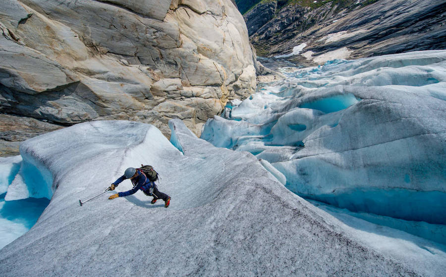 El glaciar de Jostedals, en las islas Svalbard. 