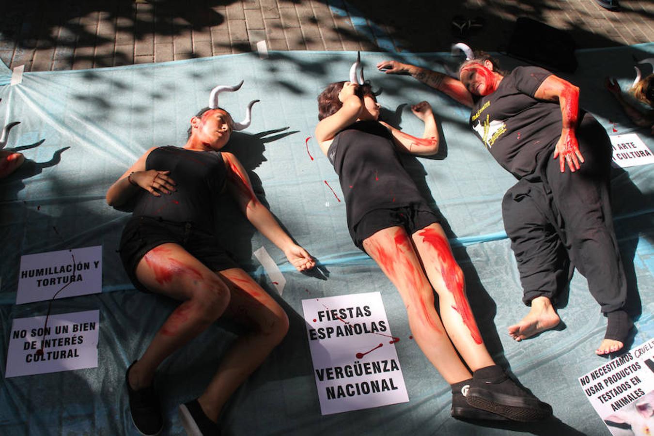 Fotos de la protesta contra los bous a la mar de Dénia