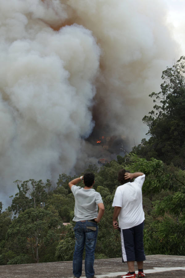 El fuego azota Madeira