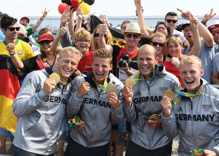 Alemania gana el oro en el K4 1000 m de canotaje; España quinta