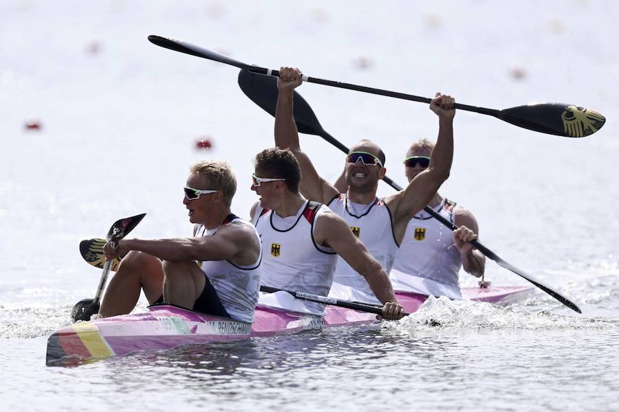 Alemania gana el oro en el K4 1000 m de canotaje; España quinta