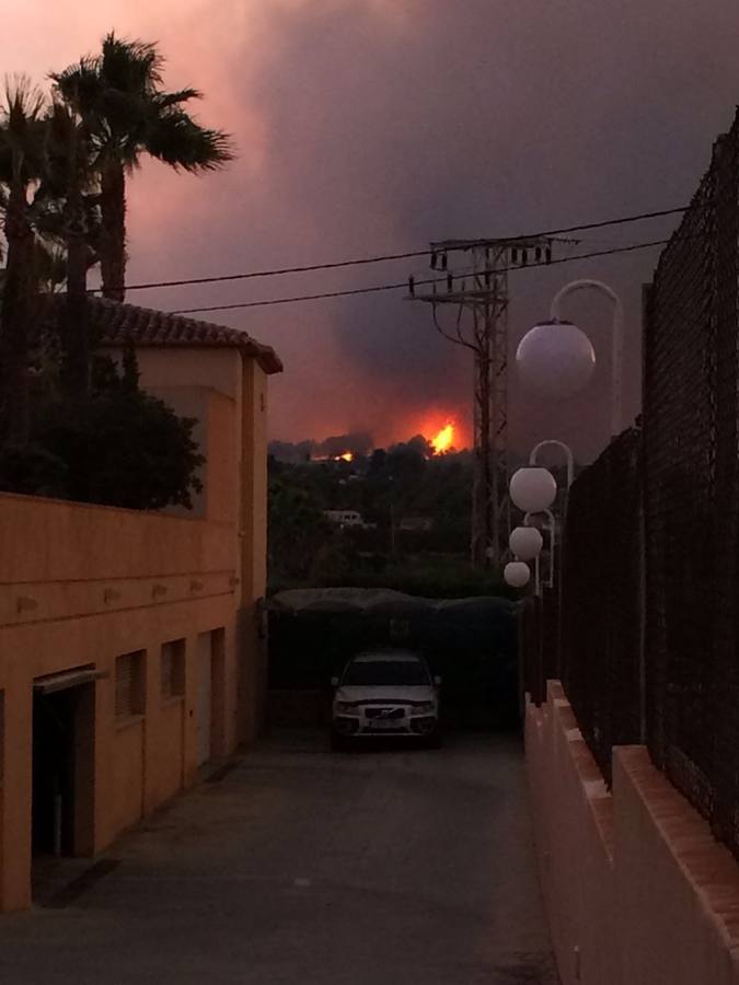 Fotos del incendio de la Granadella, en Xàbia y Benitatxell