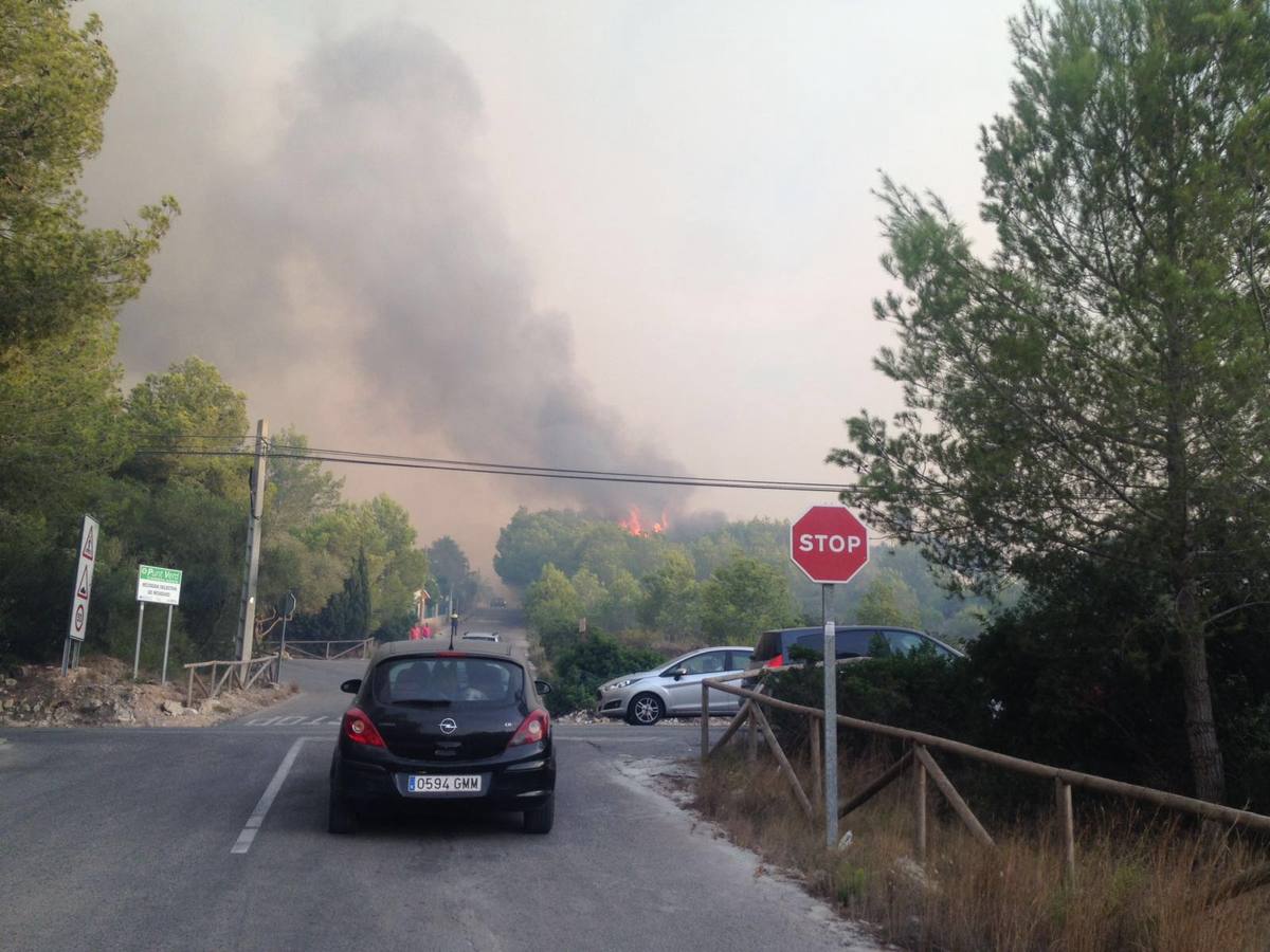 Fotos del incendio de la Granadella, en Xàbia y Benitatxell