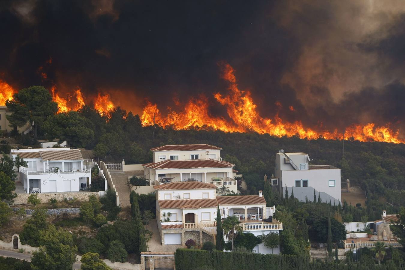 Fotos del incendio de la Granadella, en Xàbia y Benitatxell