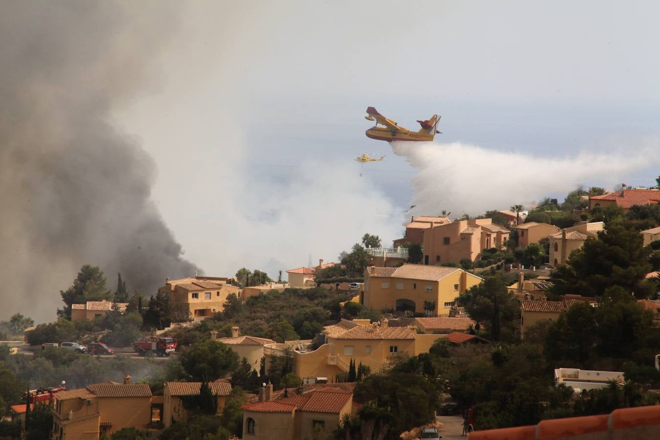 Fotos del incendio de la Granadella, en Xàbia y Benitatxell