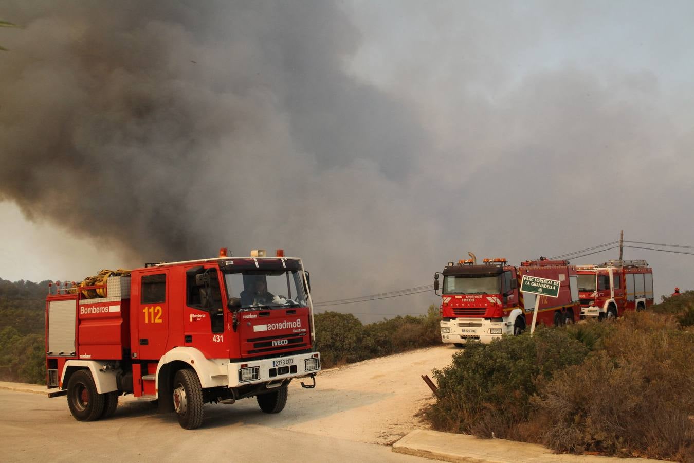 Fotos del incendio de la Granadella, en Xàbia y Benitatxell