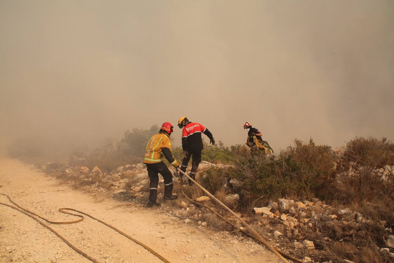 Fotos del incendio de la Granadella, en Xàbia y Benitatxell