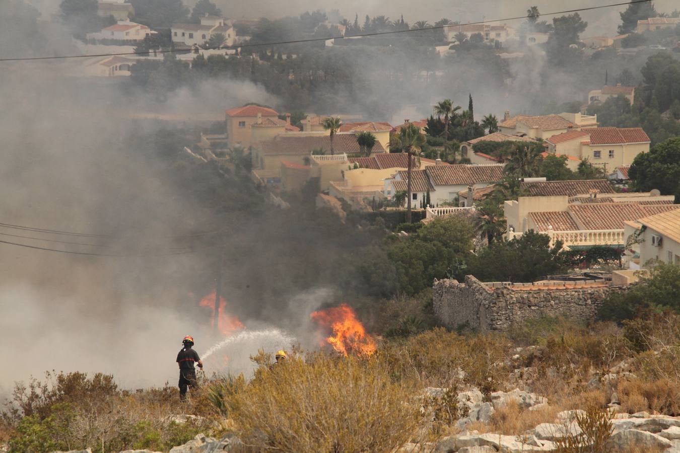 Fotos del incendio de la Granadella, en Xàbia y Benitatxell