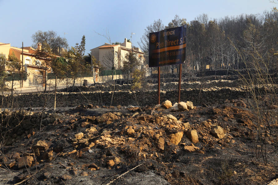 Fotos del incendio de la Granadella, en Xàbia y Benitatxell