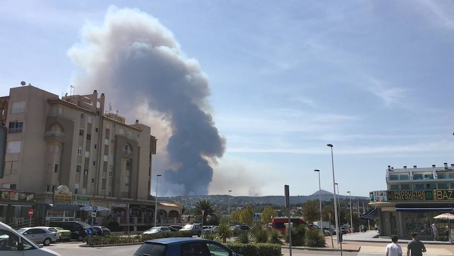 Fotos del incendio de la Granadella, en Xàbia y Benitatxell