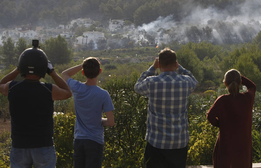 Fotos del incendio de la Granadella, en Xàbia y Benitatxell