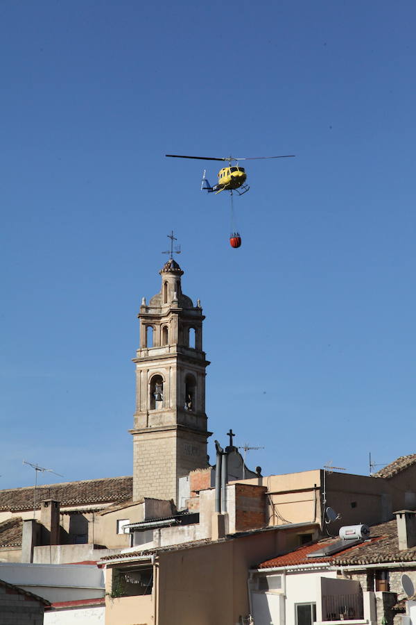 Incendio forestal en la Vall de Gallinera