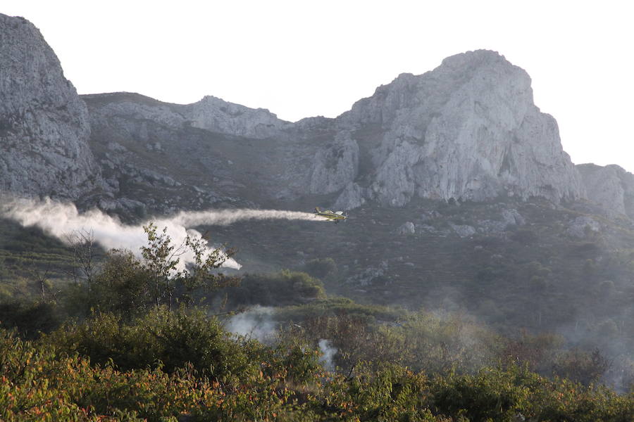 Incendio forestal en la Vall de Gallinera