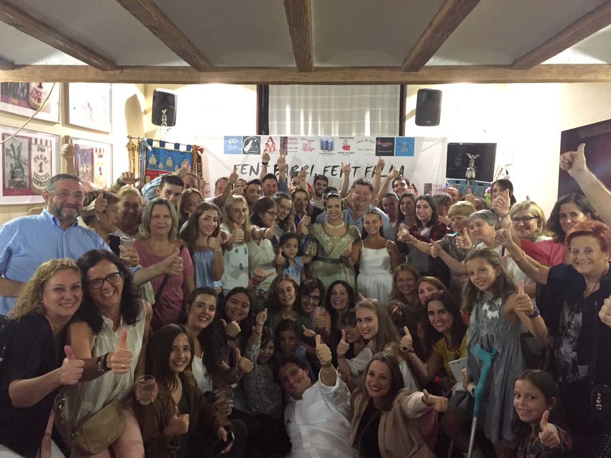 Celebración en el casal de Dr Collado con Paula Ortiz, corte mayor 2017.