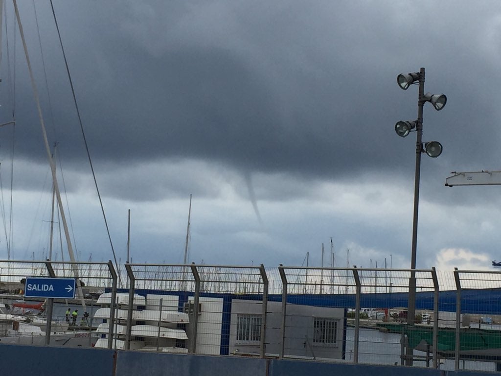 Fotos de las mangas marinas en Valencia