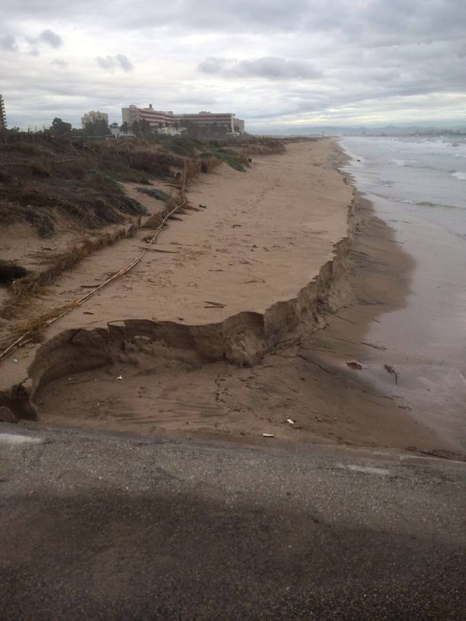 Fotos del temporal en el Saler