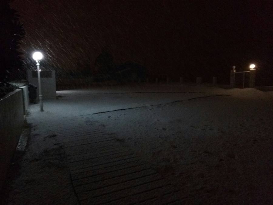 Nieva en Dénia y Xàbia al nivel del mar