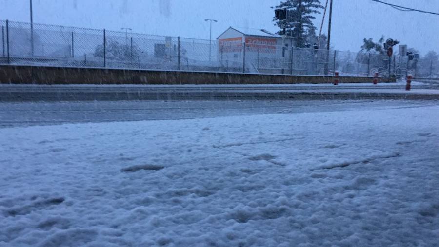 Nieva en Dénia y Xàbia al nivel del mar