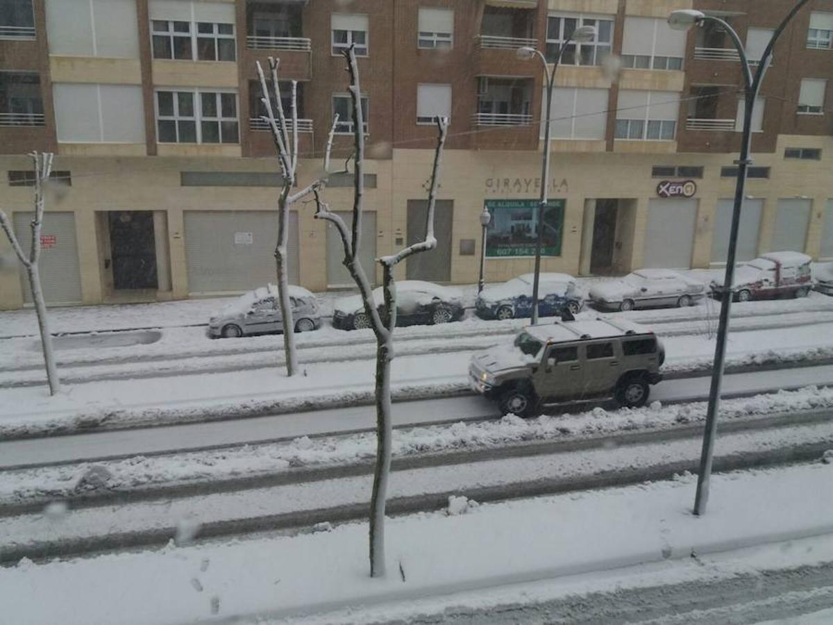 Carreteras con nieve en la Comunitat por el temporal de frío