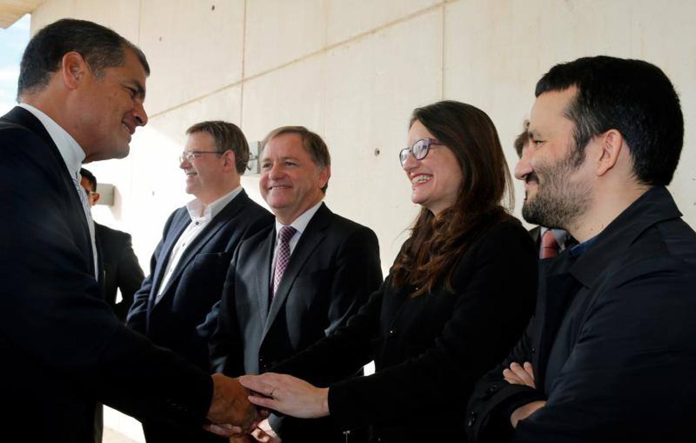 Fotos de Rafael Correa, presidente de Ecuador, en su visita a Valencia