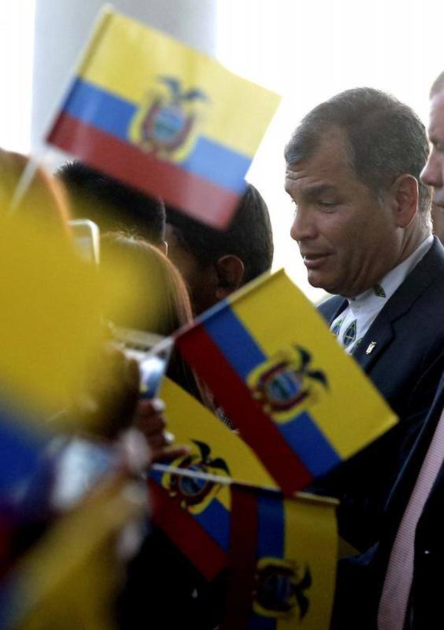 Fotos de Rafael Correa, presidente de Ecuador, en su visita a Valencia