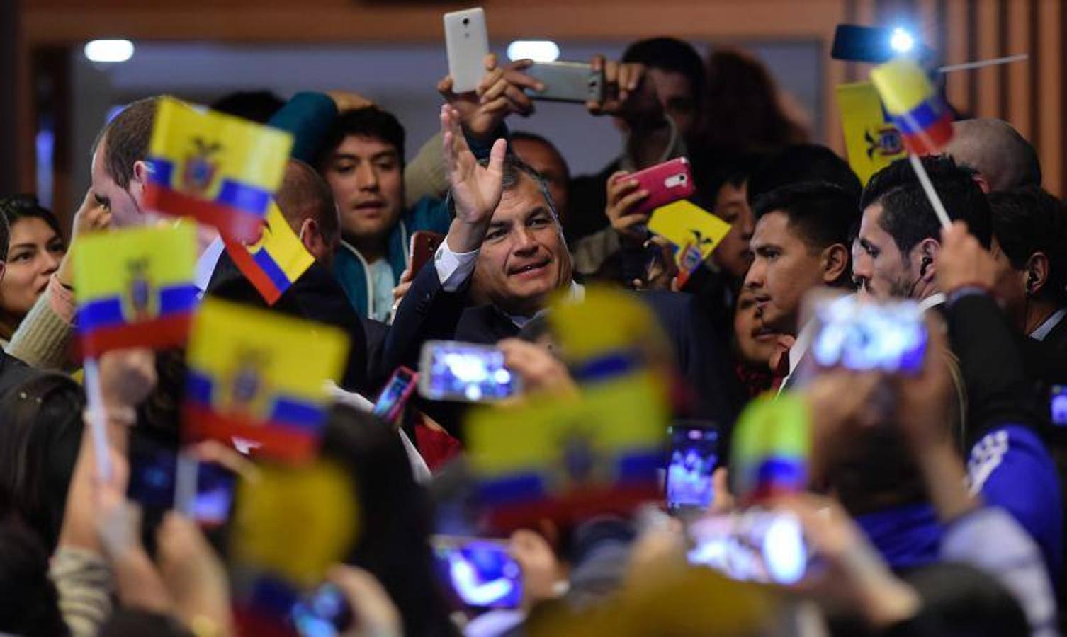 Fotos de Rafael Correa, presidente de Ecuador, en su visita a Valencia