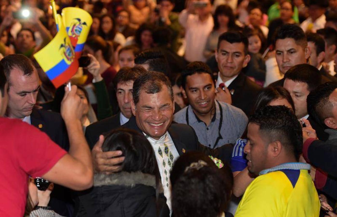 Fotos de Rafael Correa, presidente de Ecuador, en su visita a Valencia