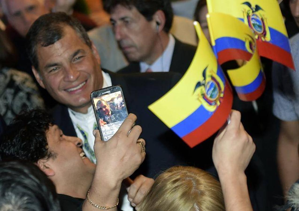 Fotos de Rafael Correa, presidente de Ecuador, en su visita a Valencia