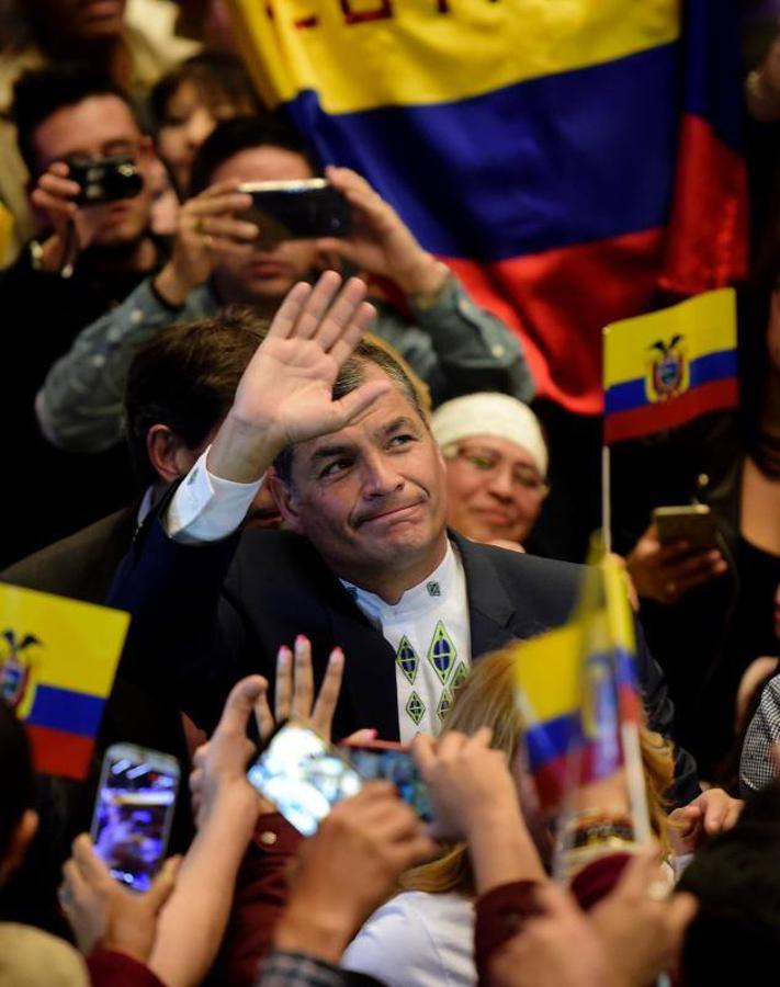 Fotos de Rafael Correa, presidente de Ecuador, en su visita a Valencia